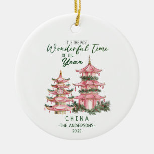 Weihnachten in China Custom Travel Keramik Ornament