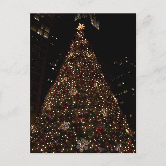 Weihnachten in Daley Plaza Chicago Postkarte (Vorderseite)