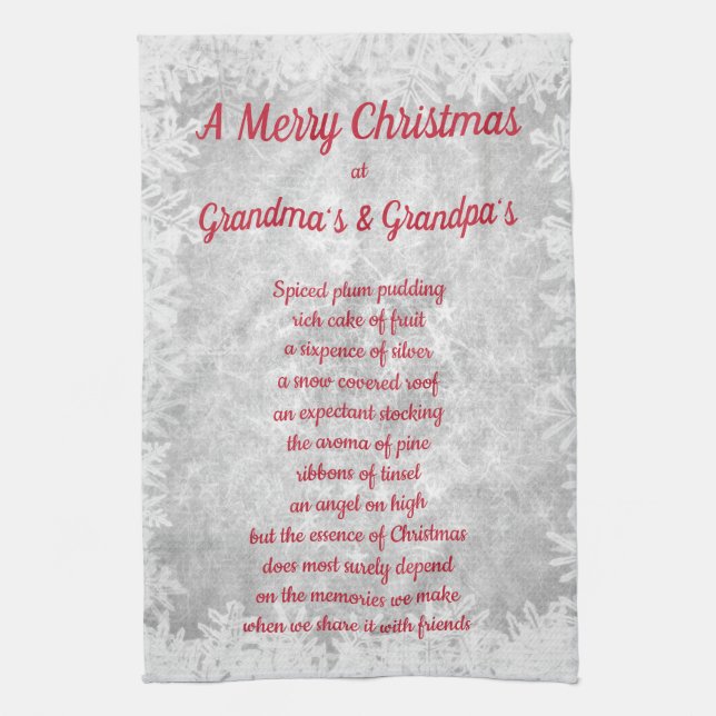 Weihnachten in den Küchenhandtüchern von Oma & Opa Geschirrtuch (Vertikal)