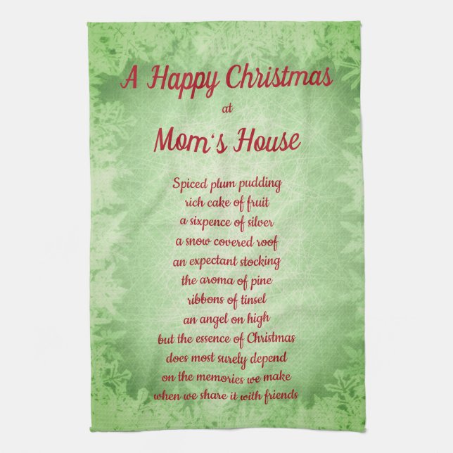 Weihnachten in den Küchentüchern der Großen Mama Geschirrtuch (Vertikal)