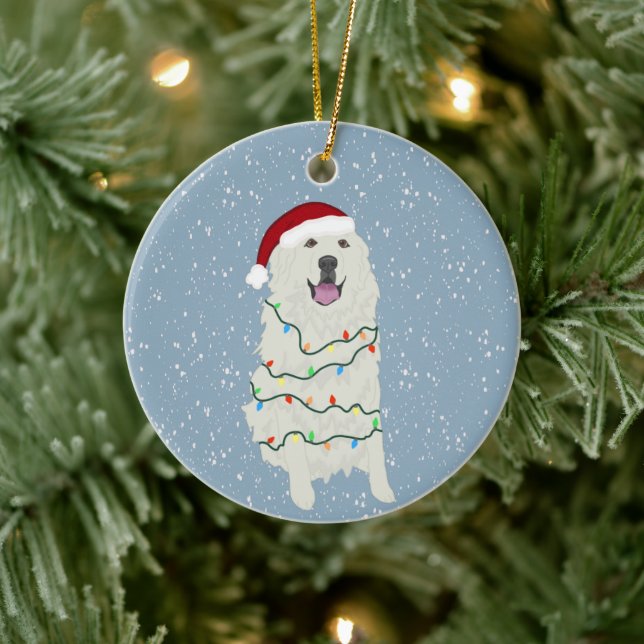 Weihnachten in den Pyrenäen Keramik Ornament (Baum)