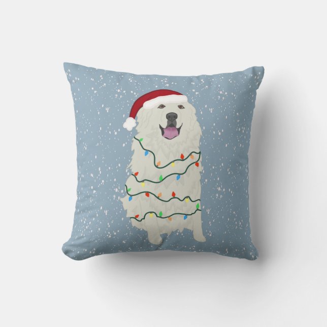 Weihnachten in den Pyrenäen Kissen (Vorderseite)