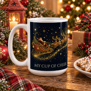 Weihnachten in den Sternen Santas Schlitten Kaffeetasse
