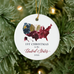 Weihnachten in den Vereinigten Staaten Personalisi Keramik Ornament