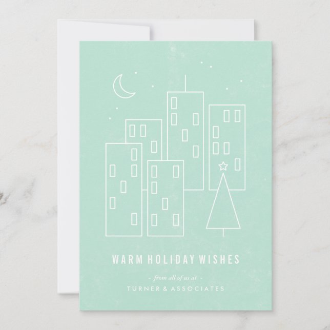 Weihnachten in der City Holiday Card - Minze (Vorderseite)