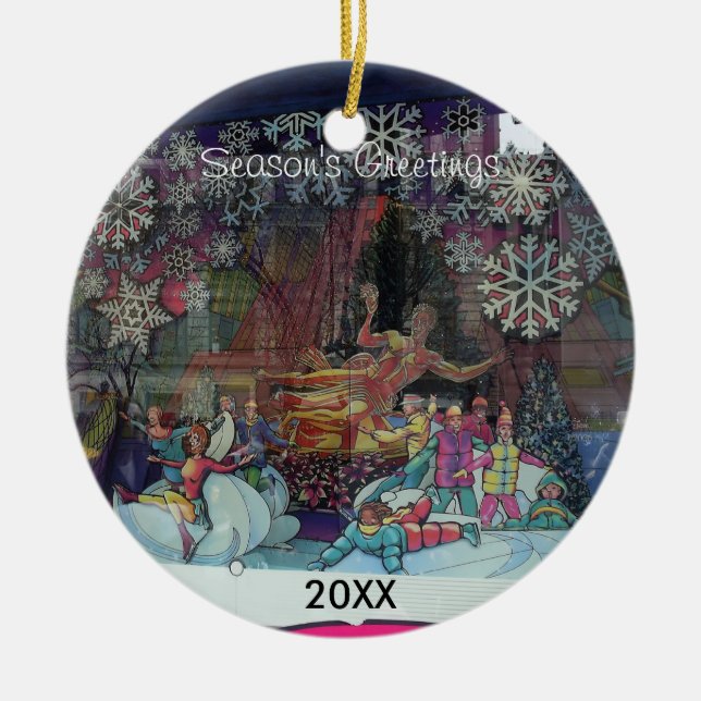 Weihnachten in der City Store Window Ornament (Vorne)