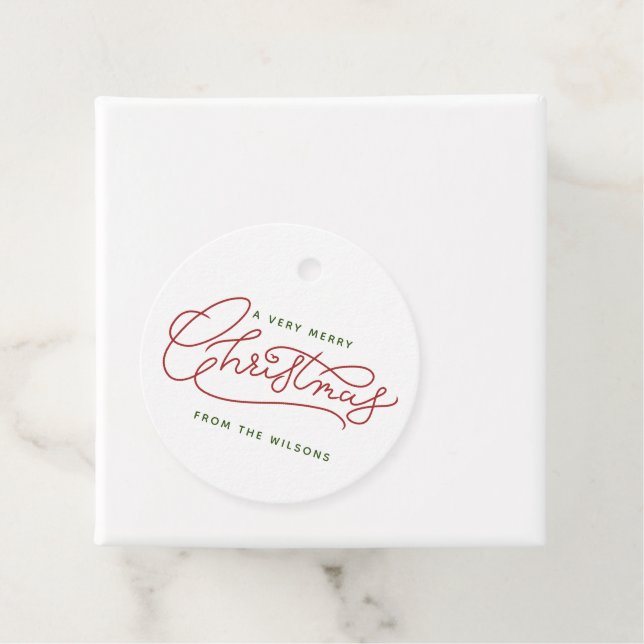 Weihnachten in der Familie Minimalistisch Geschenkanhänger (Beispiel)