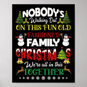 Weihnachten in der Familie sind wir alle froh Poster