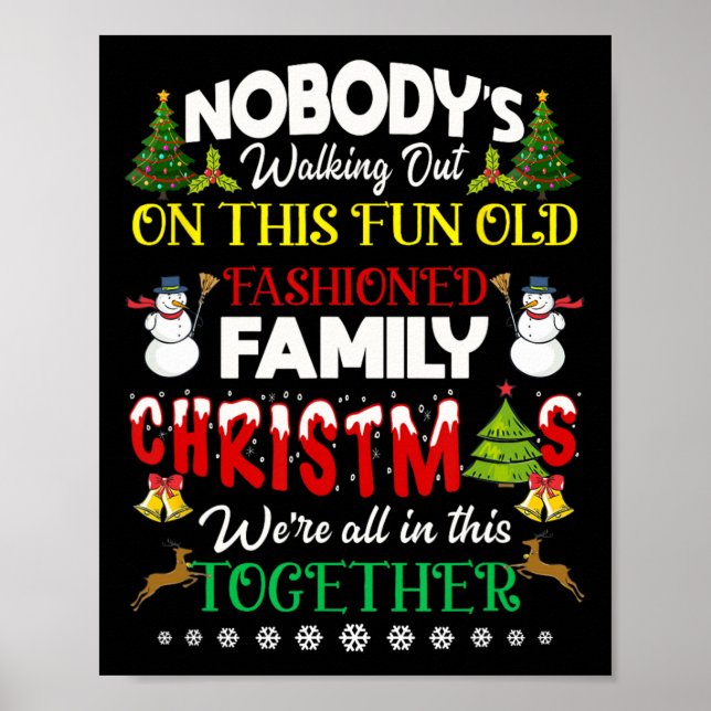 Weihnachten in der Familie sind wir alle froh Poster (Vorne)