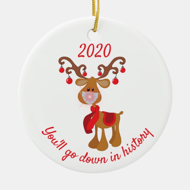 Weihnachten in der Geschichte Rudolph 2020 Keramik Ornament (Vorne)