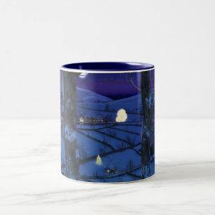 Weihnachten in der Glen-Tasse Zweifarbige Tasse
