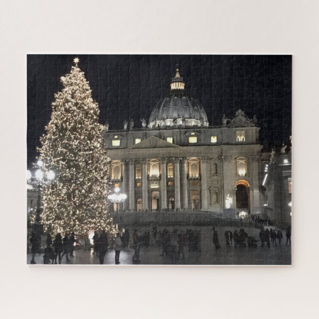 Weihnachten in der Nacht auf dem St. Peters Square (Horizontal)