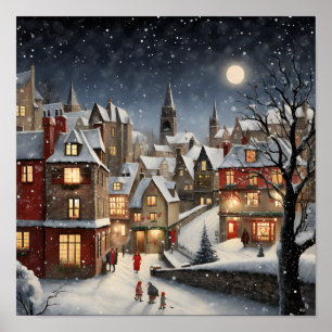 Weihnachten in der Stadt Poster