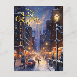 Weihnachten in der Stadt. Postkarte