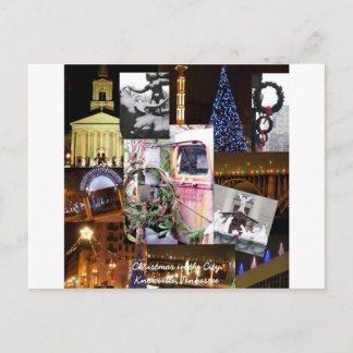 Weihnachten in der Stadt-Postkarte Knoxville,