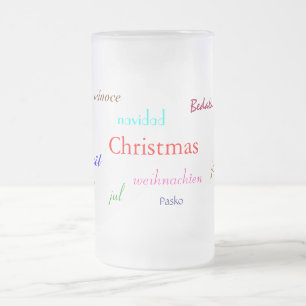 Weihnachten in der Welt Mattiert Mattglas Bierglas