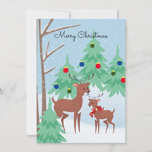 Weihnachten in der Woods Flat Holiday Card (Vorderseite)