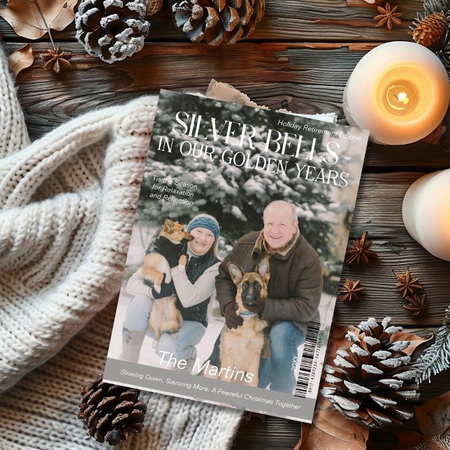 Weihnachten in der Zeitschrift Retirement Magazine (Christmas In Retirement Magazine Cover Holiday Card.)