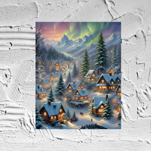 Weihnachten in einem Bergdorf, Polarblich Fotodruck