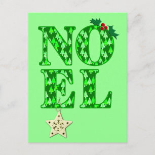 WEIHNACHTEN in einem grünen Weihnachtsbaummuster