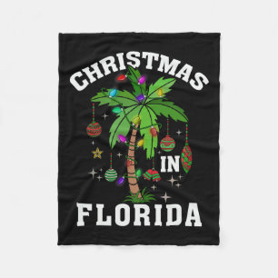 Weihnachten in Florida Deck Der Palme Tree Xmas Wi Fleecedecke
