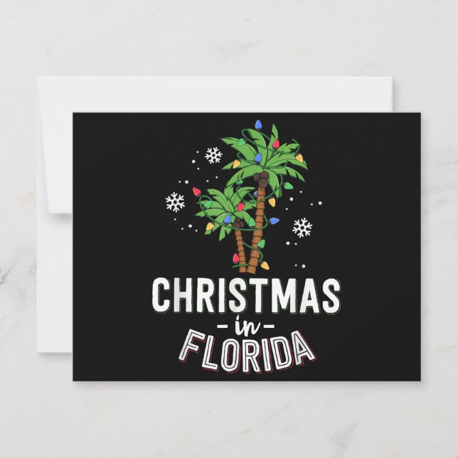 Weihnachten in Florida Deck Die Palmen Familie Va (Vorderseite)