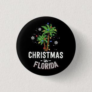 Weihnachten in Florida Deck Die Palmen Familie Va Button