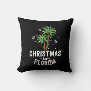 Weihnachten in Florida Deck Die Palmen Familie Va Kissen