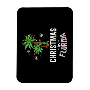 Weihnachten in Florida Deck Die Palmen Familie Va Magnet