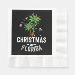 Weihnachten in Florida Deck Die Palmen Familie Va Serviette