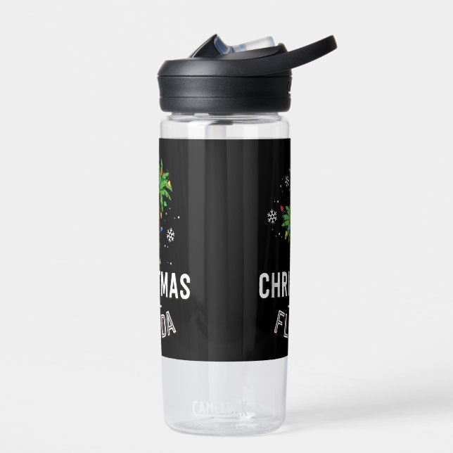 Weihnachten in Florida Deck Die Palmen Familie Va Trinkflasche (Links)