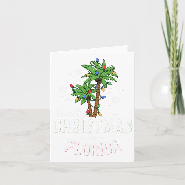 Weihnachten in Florida Palmen Bäume Xmas Strand Karte (Vorderseite)