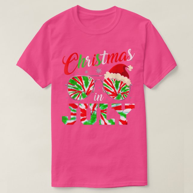 Weihnachten In Juli Weihnachtsmannmütze Gefärbte K T-Shirt (Design vorne)