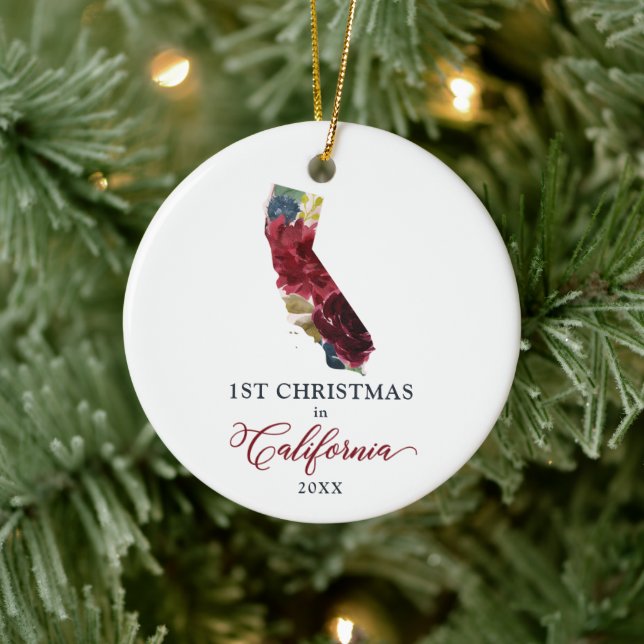 Weihnachten in Kalifornien Personalisiert Keramik Ornament (Baum)