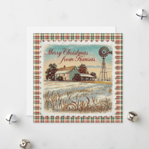 Weihnachten in Kansas Weihnachtskarte