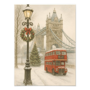 Weihnachten in London Geschenk für Reisende Feie Fotodruck