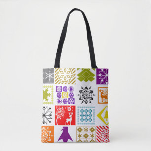 Weihnachten in mehreren Farben Tasche