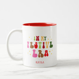 Weihnachten in meiner festlichen Ära Zweifarbige Tasse