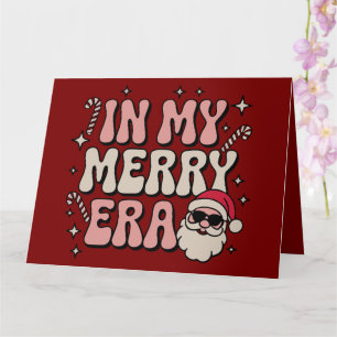 Weihnachten in meiner fröhlichen Ära Cute Groovy X Karte