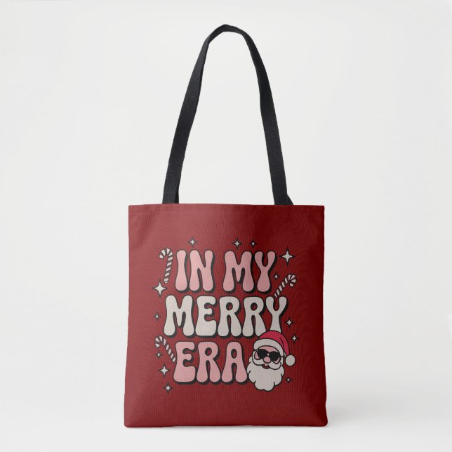 Weihnachten in meiner fröhlichen Ära Cute Groovy X Tasche (Vorderseite)