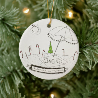 Weihnachten in Miami Keramik Ornament
