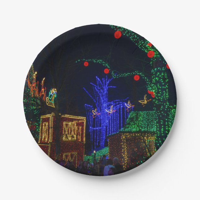 Weihnachten in Midtown Pappteller (Vorderseite)