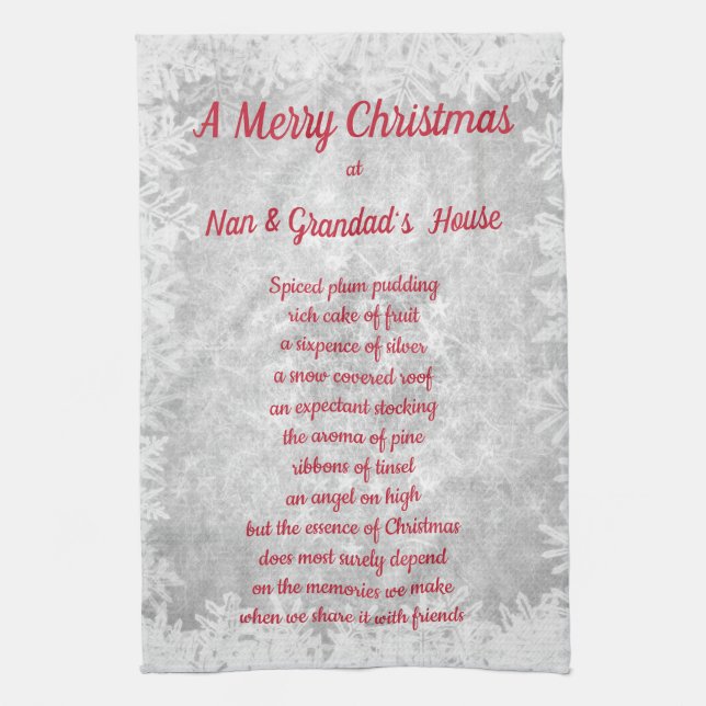 Weihnachten in Nan & Grandad's House Küchentücher (Vertikal)