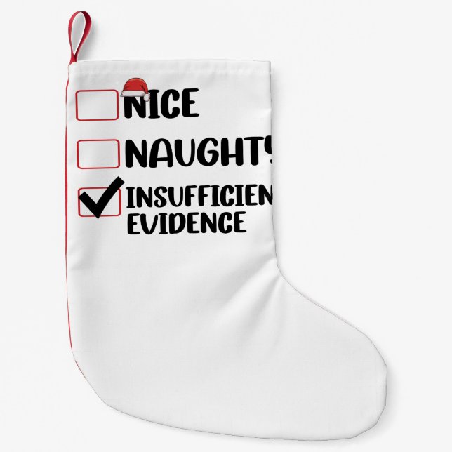 Weihnachten in Naughty unzureichende Beweise Kleiner Weihnachtsstrumpf (Vorderseite)