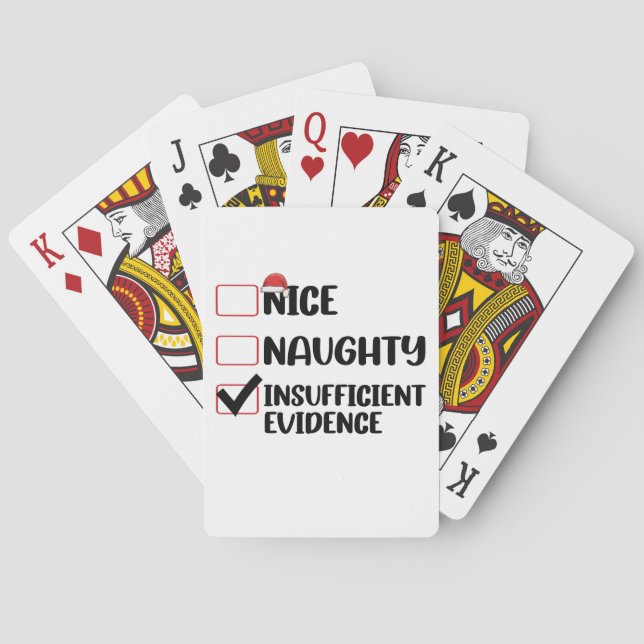 Weihnachten in Naughty unzureichende Beweise Spielkarten (Rückseite)