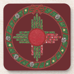Weihnachten in New Mexico Getränkeuntersetzer