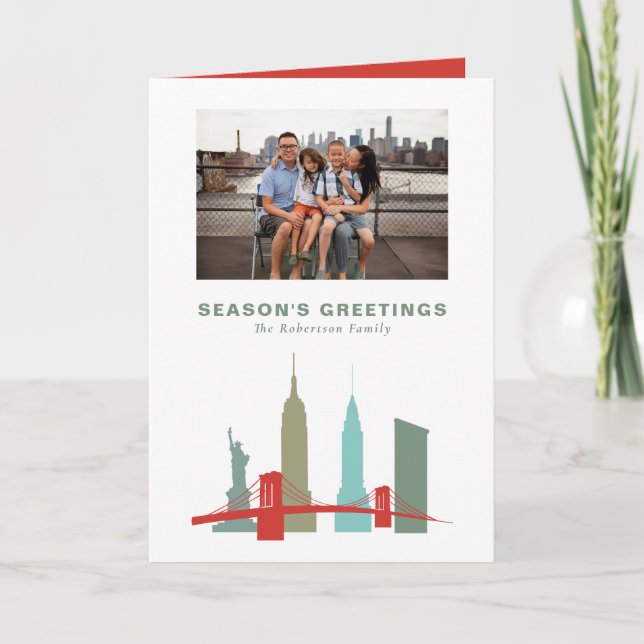 Weihnachten in New York Historic Gebäude Skyline (Vorderseite)