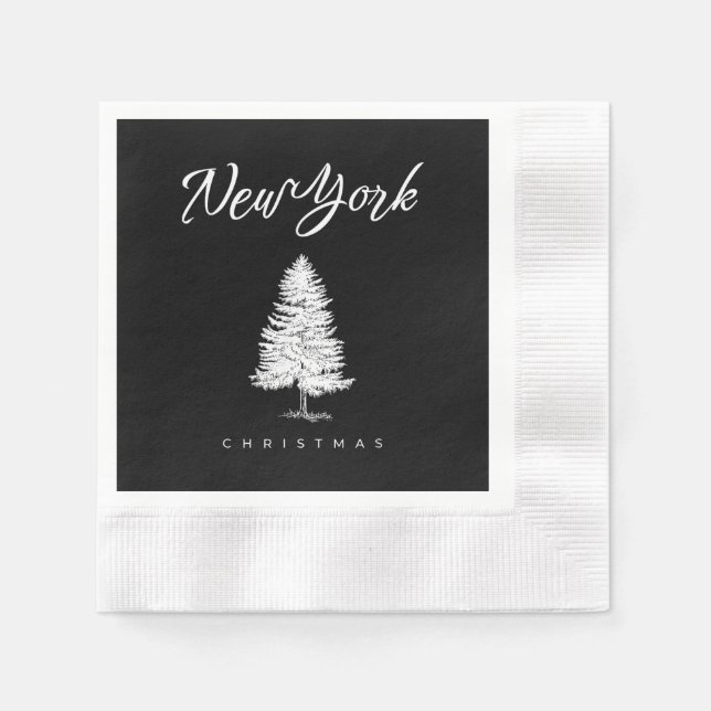 Weihnachten in New York Serviette (Vorderseite)