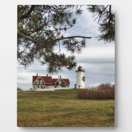 Weihnachten in Nobska Lighthouse Cape Cod Geschenk Fotoplatte