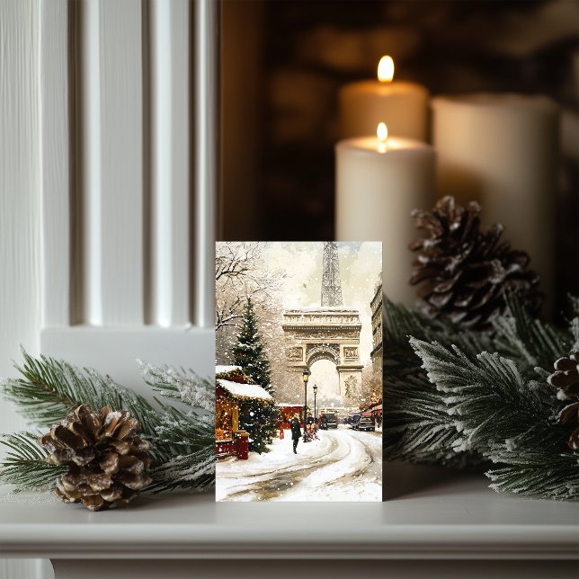 Weihnachten in Paris: Arc de Triomphe Winterlandsc (Von Creator hochgeladen)